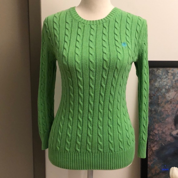 Lilly Pulitzer Sweaters - Lilly Pulitzer Cable Knit Green Sweater Top